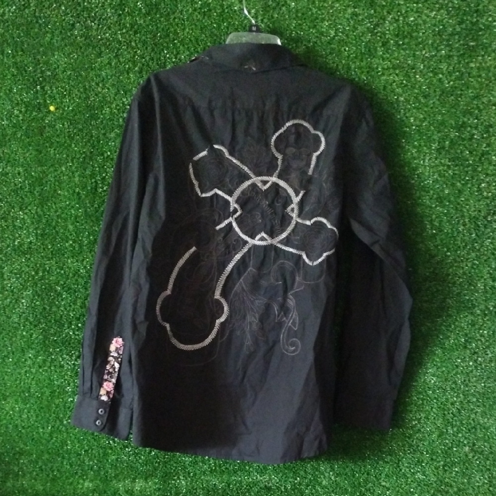 Men's Black Casual Button Down Shirt